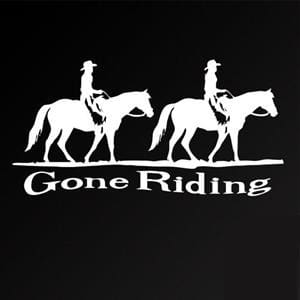 Gone Riding Horse Window Decal