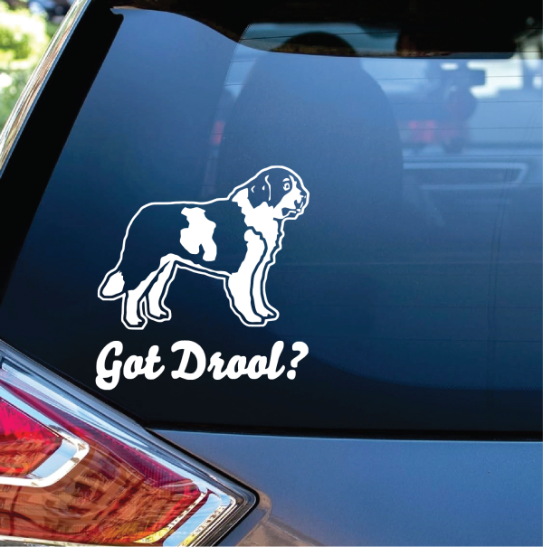 Got Drool St Bernard Window Decal Sticker