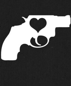 Love Guns Funny Decal Sticker