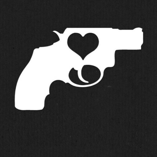 Love Guns Funny Decal Sticker