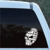 Skull Hand Grenade Window Decal Sticker