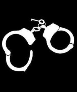 Handcuffs Police Cop Window Decal