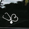 Heart Stethoscope Window Decal Sticker