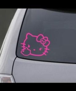 Hello Kitty Flip Off Window Decal