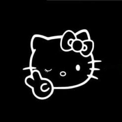 Hello Kitty Wink Peace Window Decal Sticker – Custom Sticker Shop