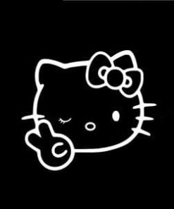 Hello Kitty Wink Peace Decal