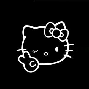 Hello Kitty Wink Peace Decal