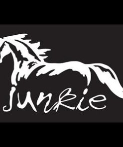 Horse Junkie Window Decals - https://customstickershop.us/product-category/animal-stickers/