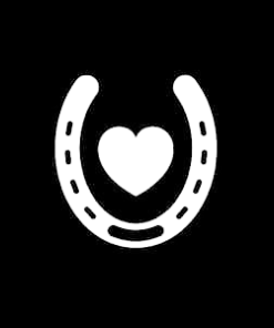 Horse shoe Heart Window decal Sticker
