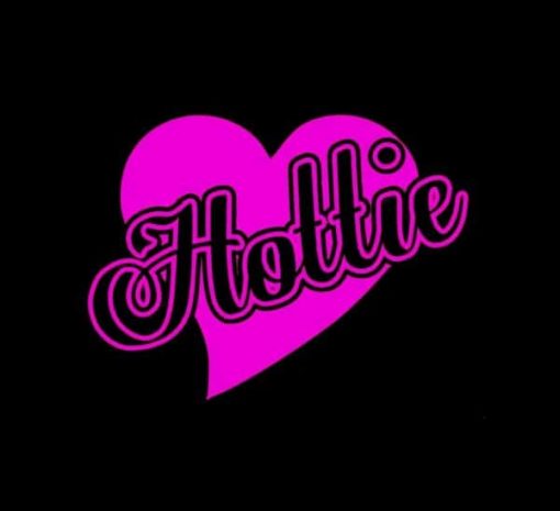 Hottie Heart Window Decal Sticker - https://customstickershop.us/product-category/stickers-for-cars/