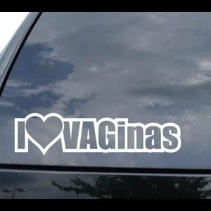 Love Vaginas JDM Window Decal - https://customstickershop.us/product-category/jdm-stickers/