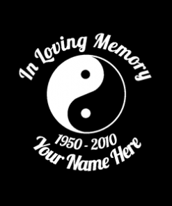loving Memory Decal Yin Yang
