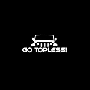 Jeep Go Topless Window Decal