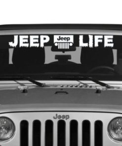 Jeep Life Windshield Decal - https://customstickershop.us/product-category/windshield-decals/