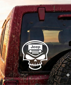 Jeep Skull grill A1 - Jeep Wrangler Decals
