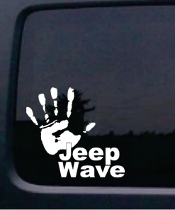 jeep wave hand window decal sticker a2