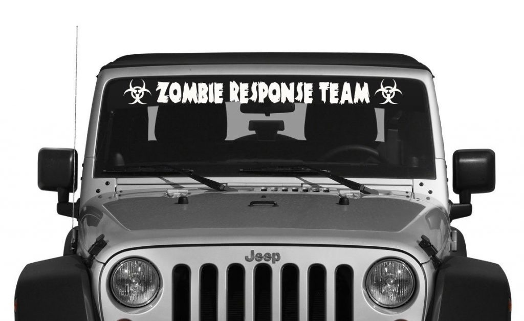Zombie Response Team Windshield Decal - https://customstickershop.us/product-category/windshield-decals/