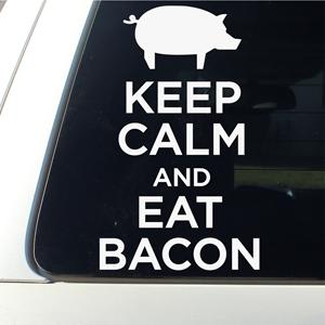 Keep Calm and Eat Bacon Decal
