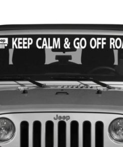 Jeep Keep Calm Windshield Decal - https://customstickershop.us/product-category/windshield-decals/
