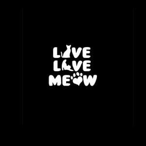 Live Love Meow Cat Window Decal