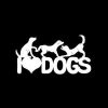 I Love Dogs Window Decal Sticker