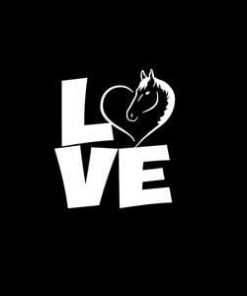 Love Horses Window Decal a1