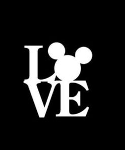 Love Mickey Mouse Window Decal