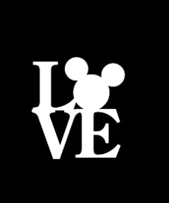 Love Mickey Mouse - Cartoon Decal Sticker