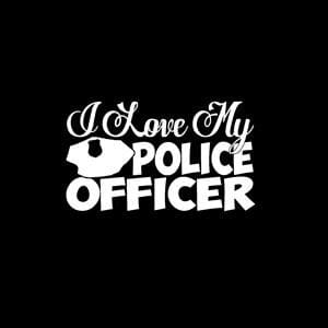 Love My Police Officer Window Decal
