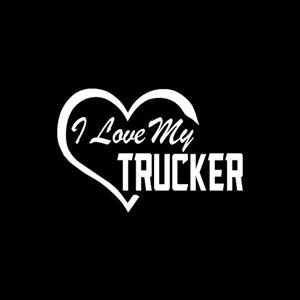 Love My Trucker Window Decal