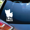 Love my Yorkie Window Decal Sticker