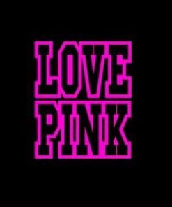 Love Pink Bold Car Window Decal