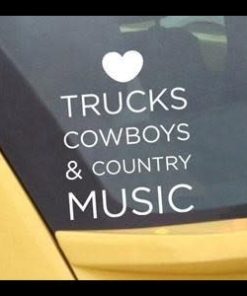 Trucks Cowboys Country Music Decal