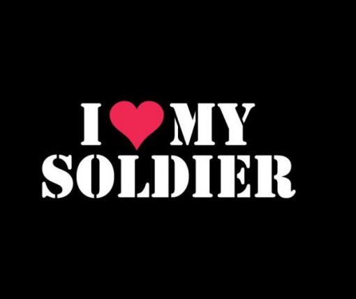 Love my soldier 2 decal sticker