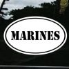 Marines Oval Decal Sticker