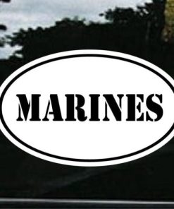 Marines Oval Decal Sticker