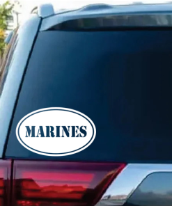 oval Usmc Window Decal Sticker