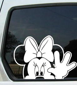 Minnie Mouse waving - Cartoon Decal Sticker