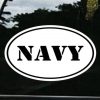 Navy Oval Decal Sticker