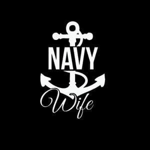 Navy Wife Anchor Window Decal