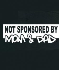 Not Sponsored by Mom or Dad Decal https://customstickershop.us/product-category/stickers-for-cars/