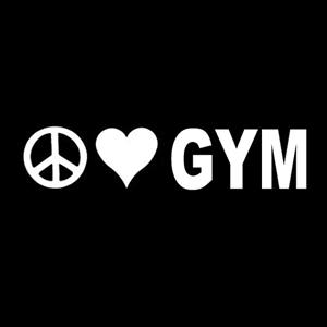 Peace Love Gym Window Decal Sticker | MADE IN USA