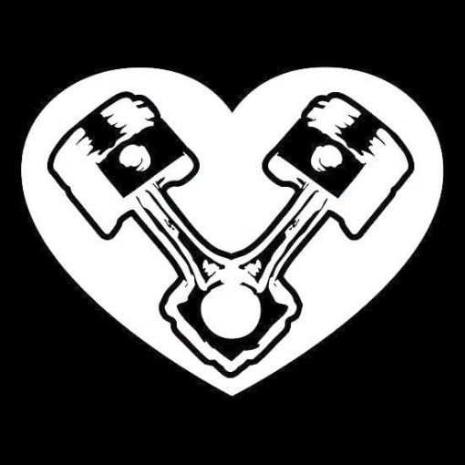 Heart Pistons JDM Decal - https://customstickershop.us/product-category/jdm-stickers/