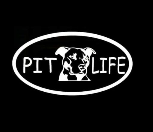 Pit Life Pit Bull Animal Stickers - https://customstickershop.us/product-category/animal-stickers/