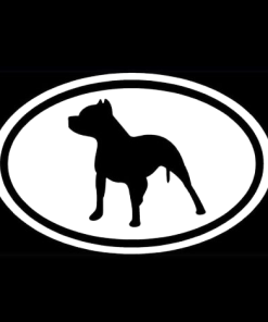 Pit Bull Pitbull Oval Window Decal Sticker