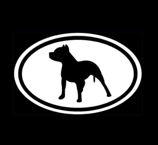 Pit Bull Oval Animal Stickers