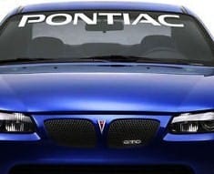 Pontiac Windshield Decals