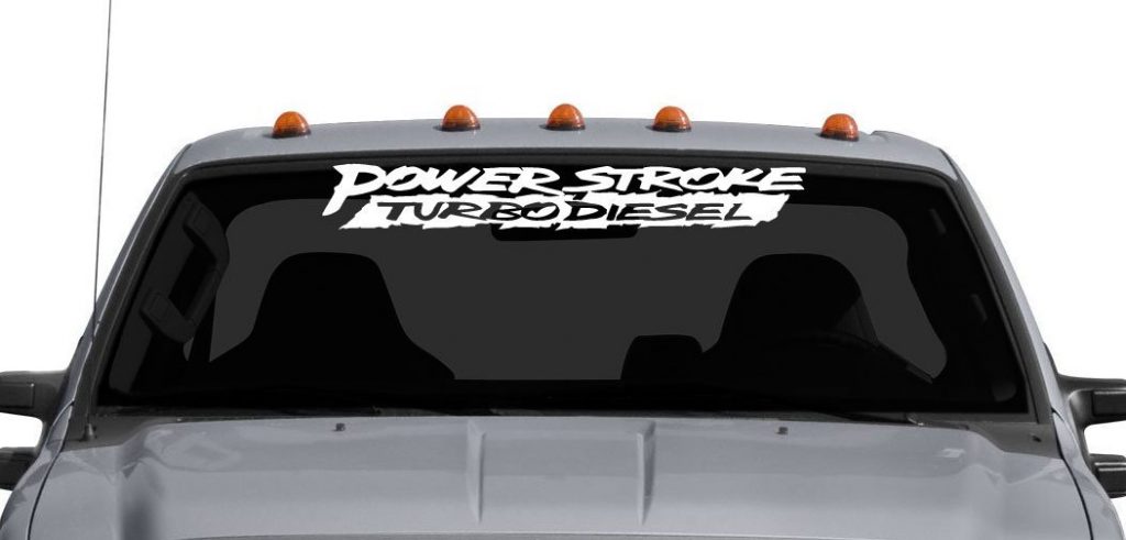 Power Stroke Diesel Windshield Decal - https://customstickershop.us/product-category/windshield-decals/