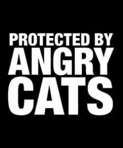 Protected By Angry Cats Decal