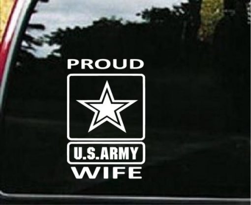 Proud Army Wife Decal Sticker